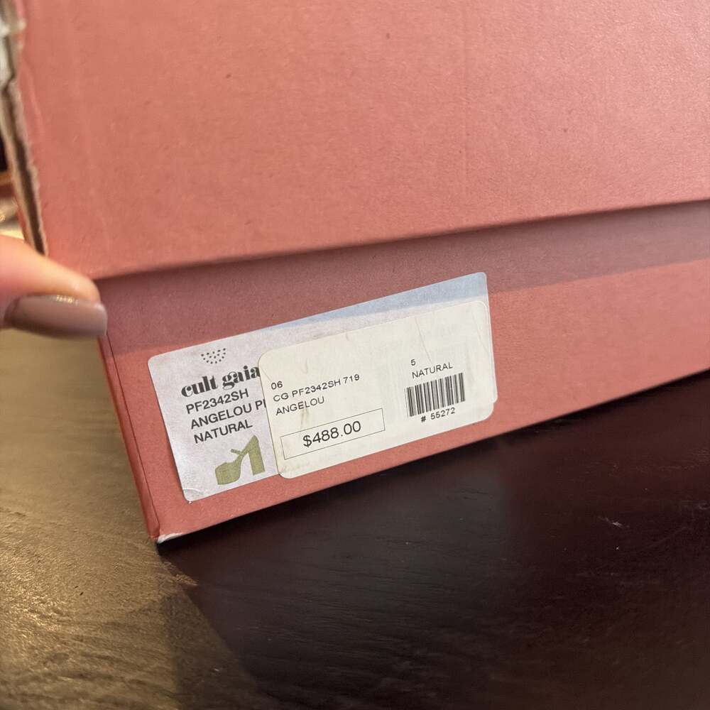 Cult Gaia Angelou Mary Jane Platform Pump natural color Nude brand new size 5 - Picture 12 of 12